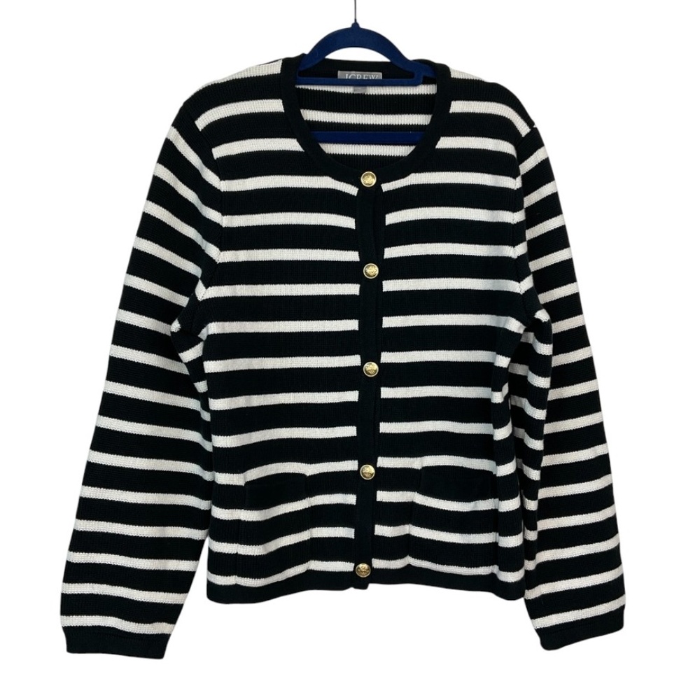 J. Crew Emilie‎ Sweater Lady Jacket in Stripe - Picture 2 of 10